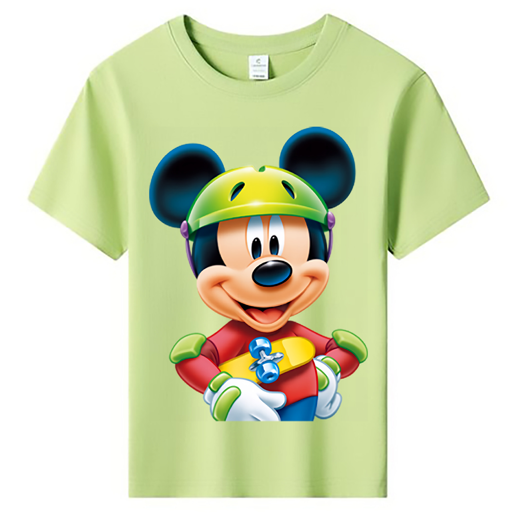 （画像用） ミッキーマウス Mickey Mouse 綿100％キッズTシャツ（フロントプリント）